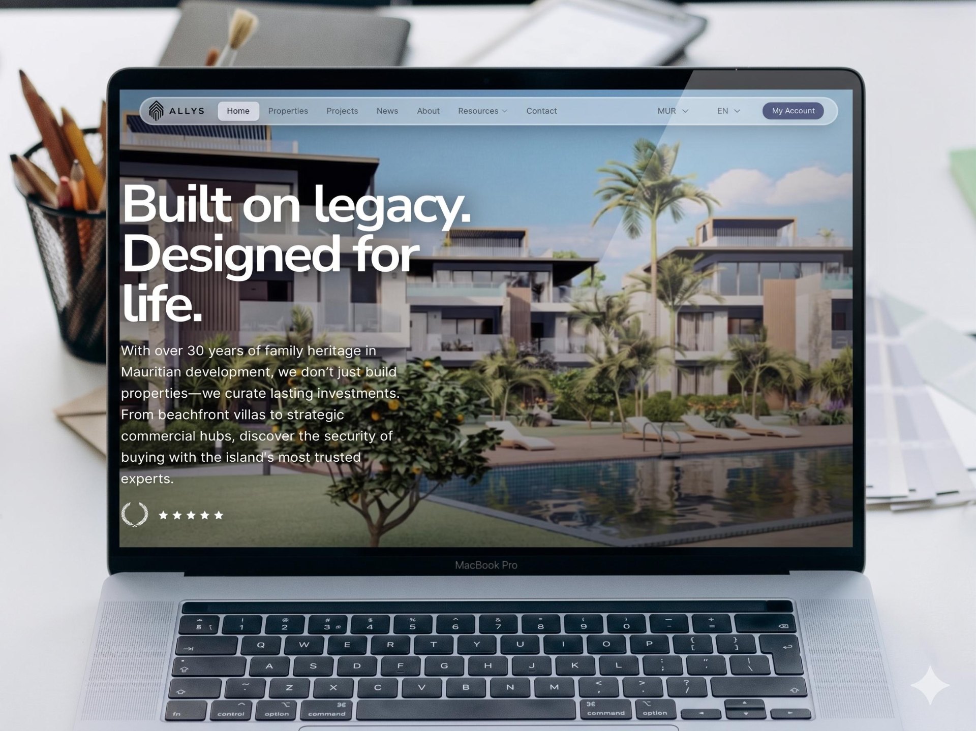 Featured project — Real estate landing